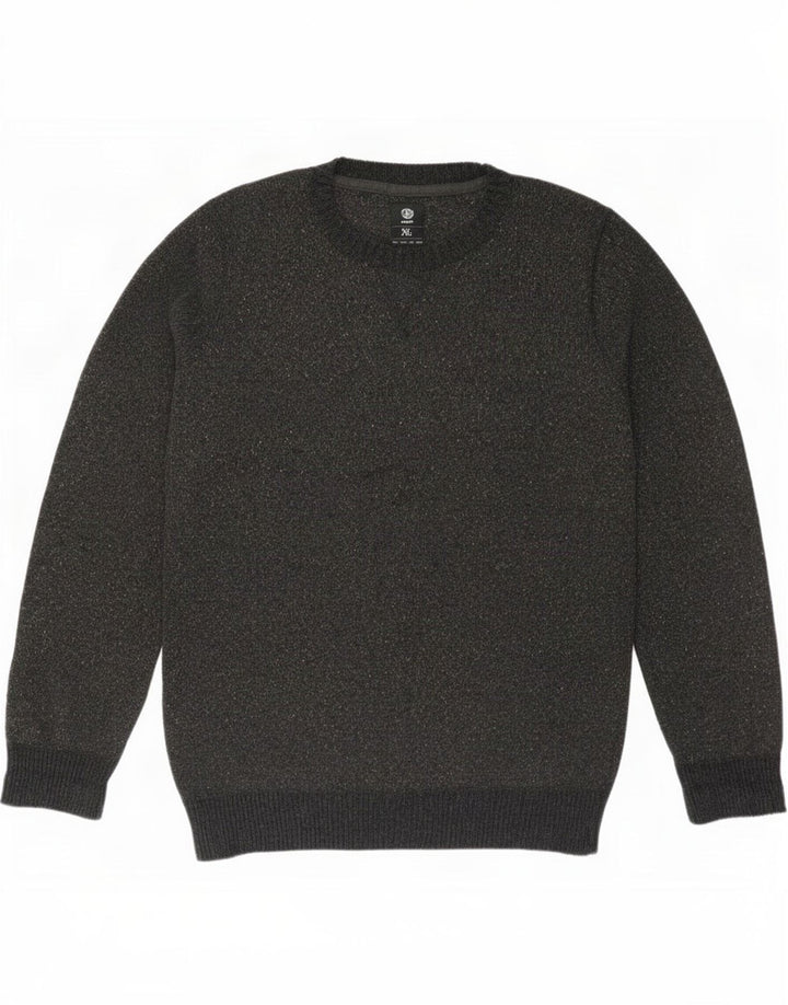 Męski sweter Element z okrągłym dekoltem XL, szary, nakrapiany