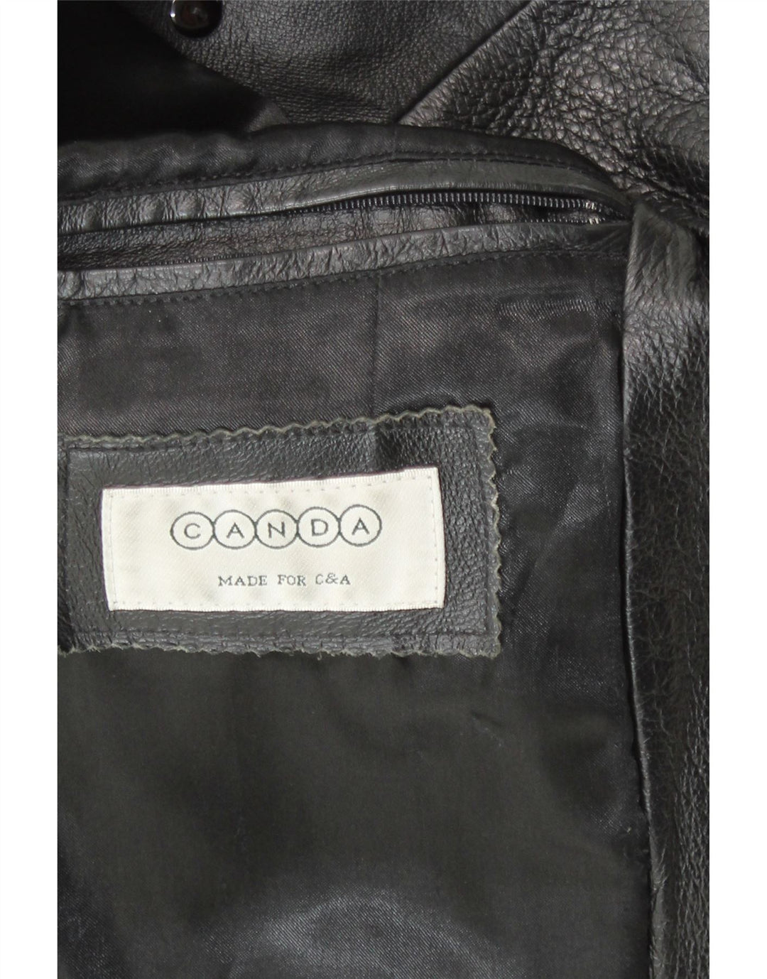 CANDA Womens Leather Jacket IT 46 Large Black Leather Vintage Canda and Second-Hand Canda from Messina Hembry 