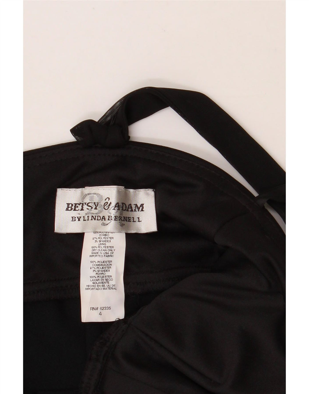 BETSY & ADAM Womens Sleeveless Sheath Dress US 4 Small Black Polyester Vintage Betsy & Adam and Second-Hand Betsy & Adam from Messina Hembry 