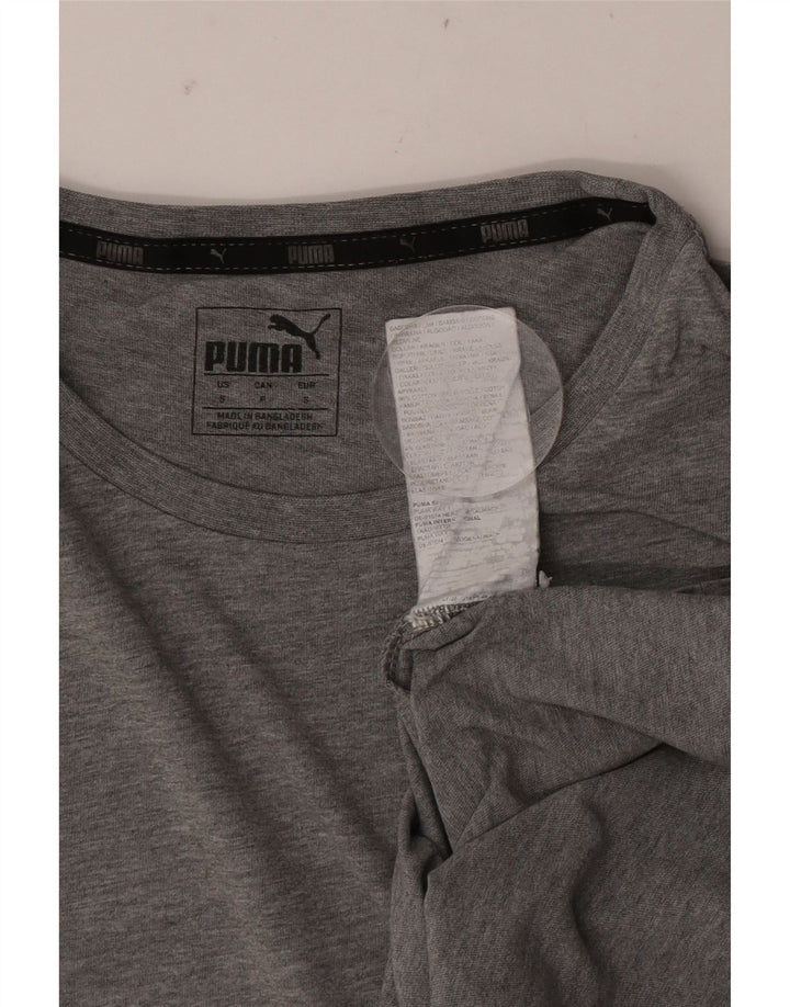 T-shirt męski Puma, mały, szary, bawełniany