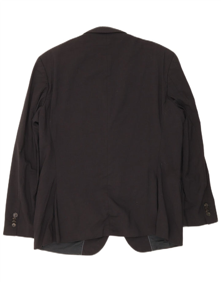 Męska marynarka zapinana na 2 guziki Hugo Boss EU 54 2XL Granatowa, dziewicza wełna