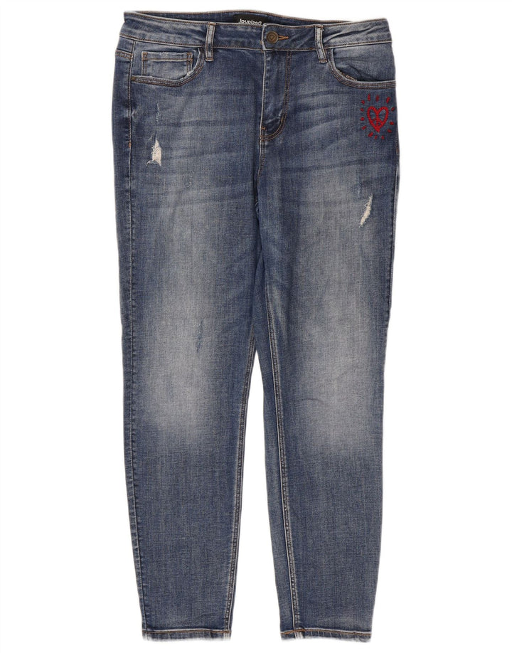 Damskie jeansy Desigual w trudnej sytuacji W32 L26, niebieskie, bawełniane