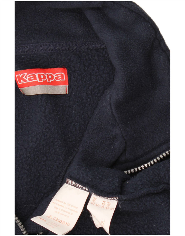 Męski sweter polarowy KAPPA z zamkiem błyskawicznym, mały, granatowy, poliester