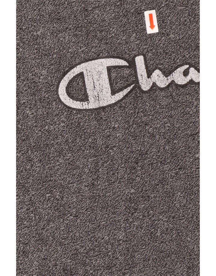 Męski T-shirt Champion z grafiką, średni szary, nakrapiany