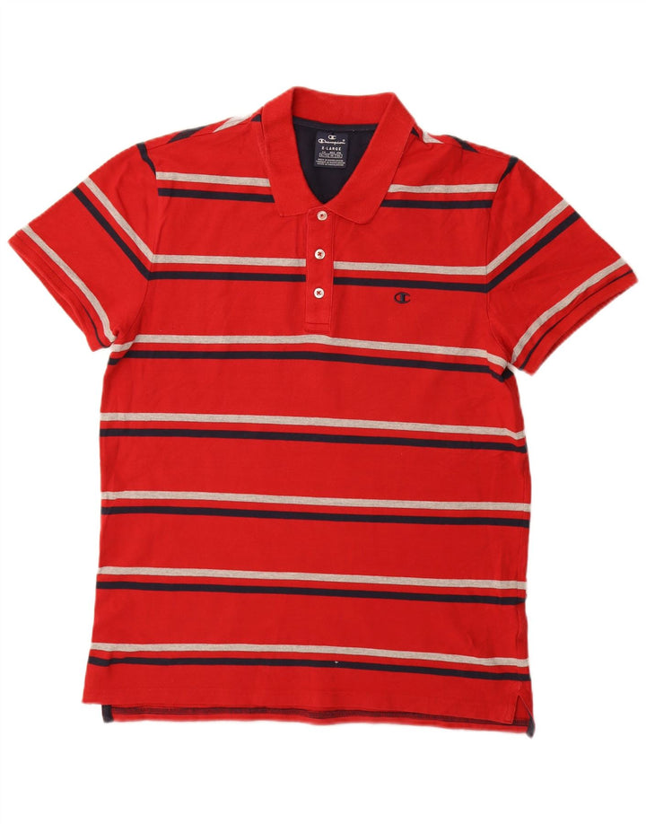Męska koszulka polo Champion XL w czerwone paski