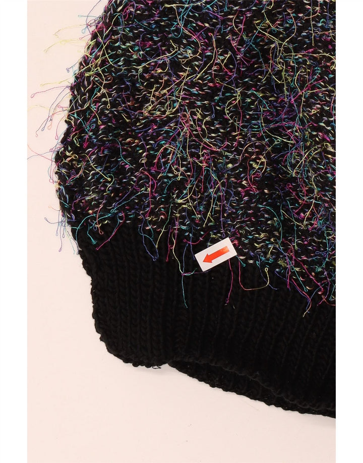 Vintage damski sweter oversize z golfem UK 18 XL, wielokolorowy