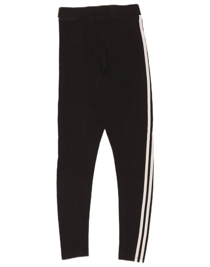Legginsy damskie ADIDAS UK 8, małe, czarne, bawełniane
