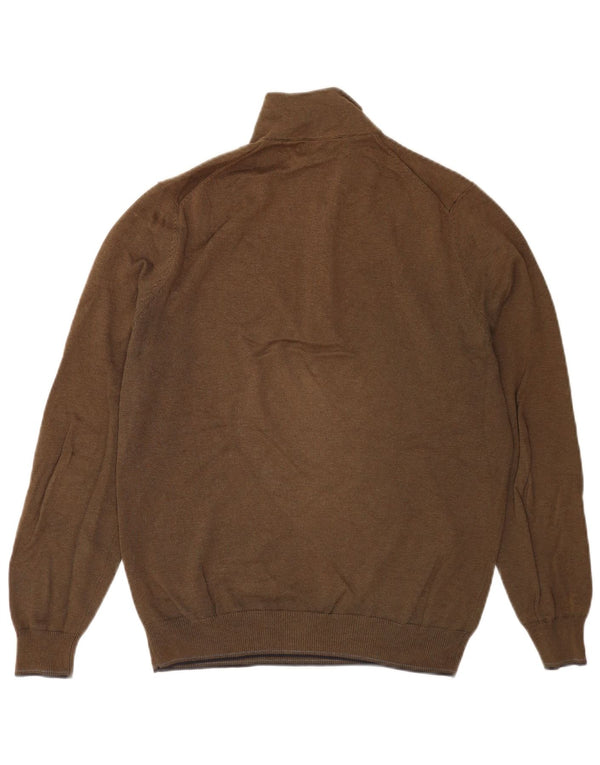 Męski sweter zapinany na zamek Massimo Dutti, średni khaki