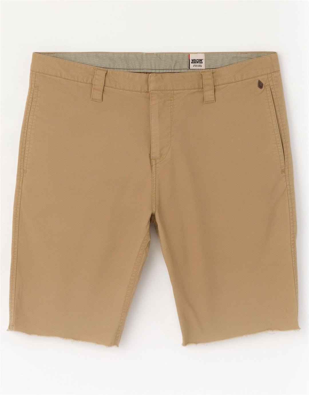 Męskie spodenki robocze Chino Volcom W34, duże, brązowe, bawełniane