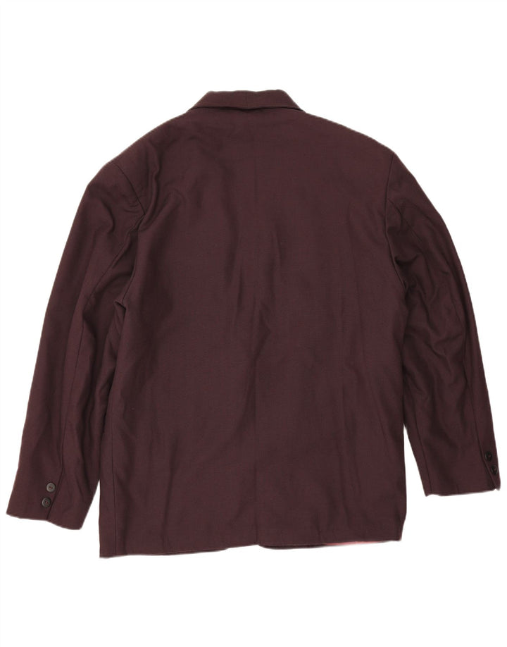 Męska marynarka zapinana na 2 guziki Wampum UK 38 Średni bordowy wiskoza