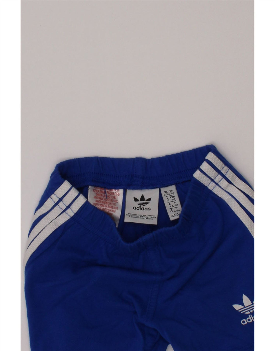 Spodenki sportowe ADIDAS dla chłopców 6-9 miesięcy, niebieskie, bawełniane