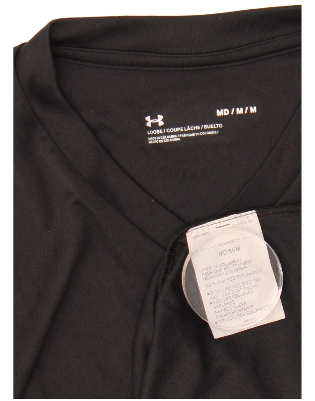 UNDER ARMOUR Męski T-shirt Top, średni czarny poliester