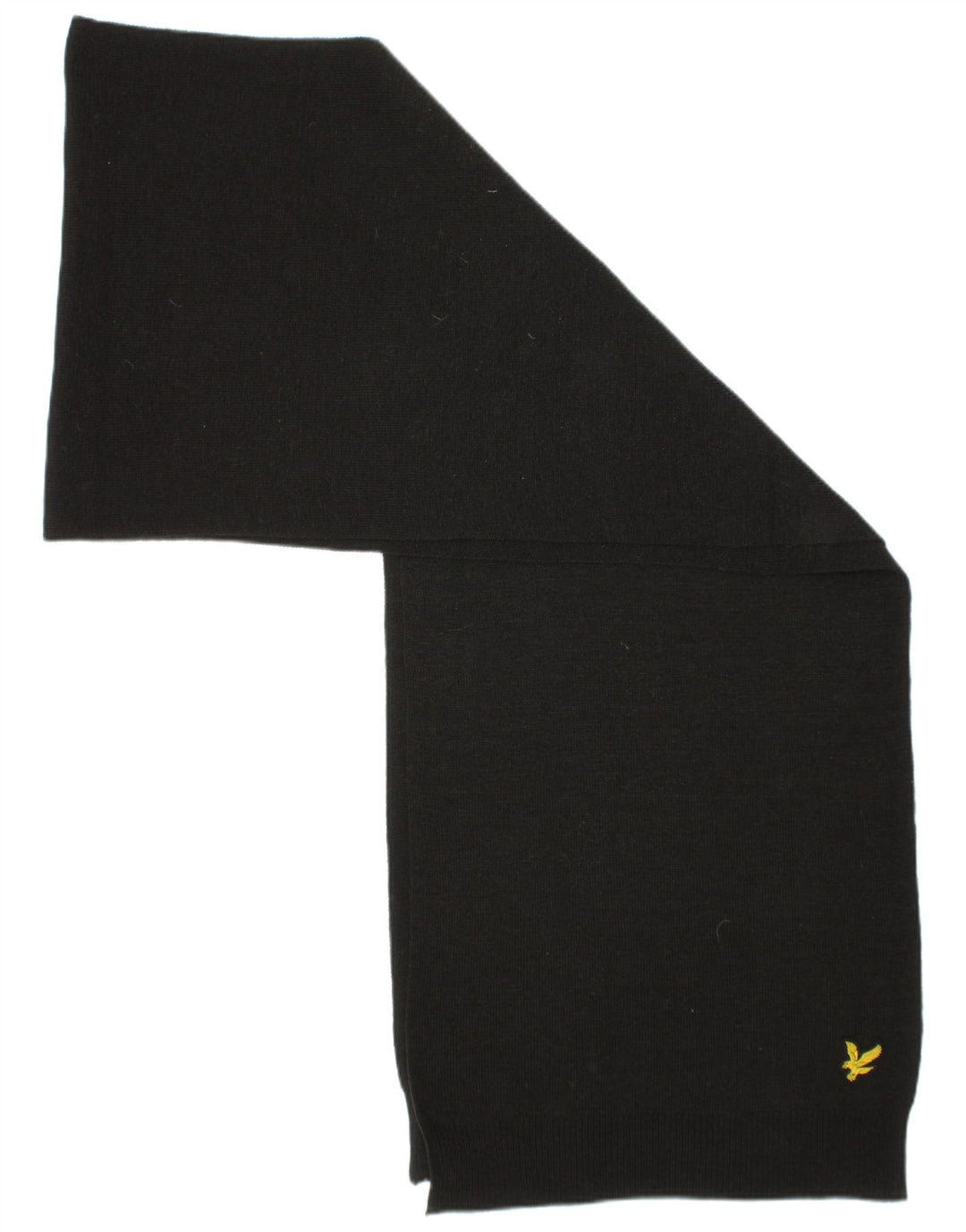 Męski prostokątny szalik Lyle & Scott w jednym rozmiarze, czarny poliester