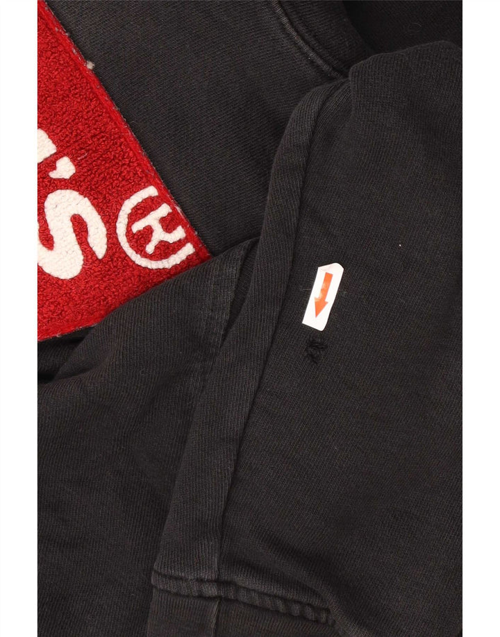 Męski sweter z kapturem z grafiką Levi's, średni czarny, bawełniany