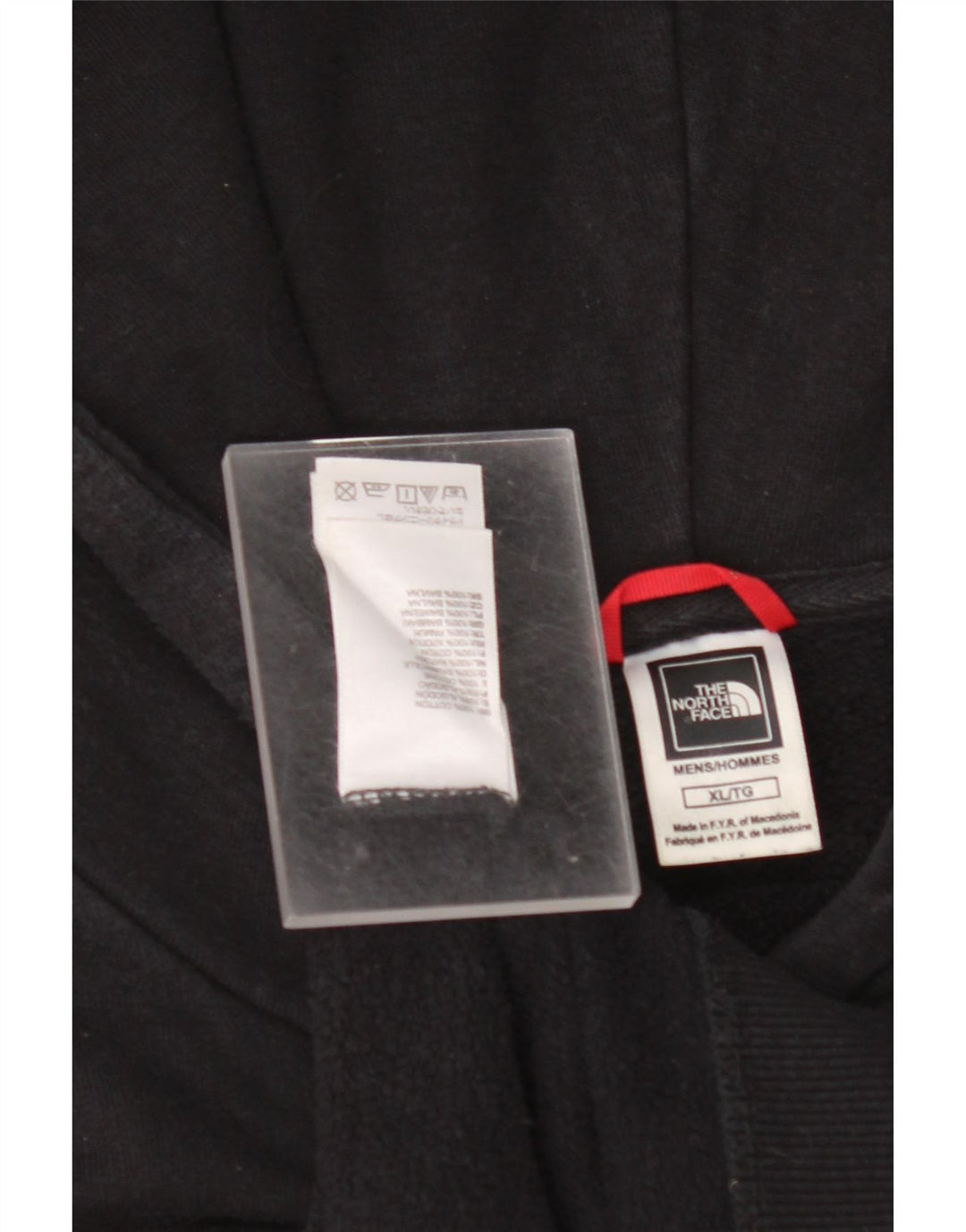 Męski sweter z kapturem i grafiką THE NORTH FACE XL, czarny, bawełniany