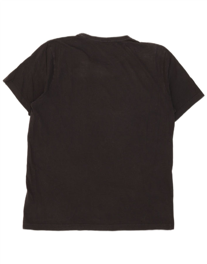 Męski T-shirt z grafiką Puma, duży, czarny, bawełniany