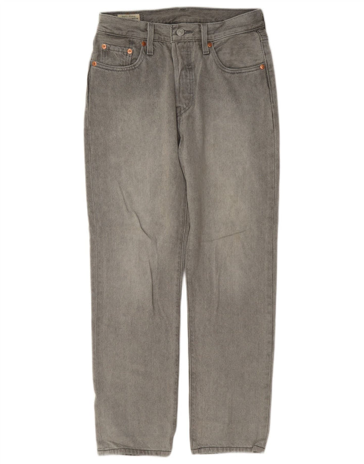 Damskie dżinsy Levi's 501 Straight W25 L28 Szara bawełna