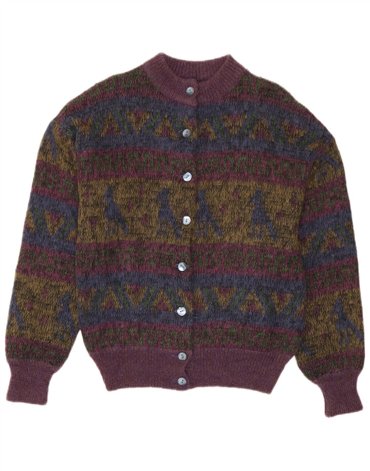 Sweter damski w stylu vintage, UK 14, średni, wielokolorowy, geometryczny