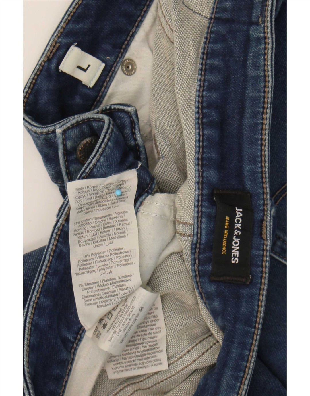 Męskie spodenki jeansowe Jack & Jones, duże, W34, niebieskie, bawełniane