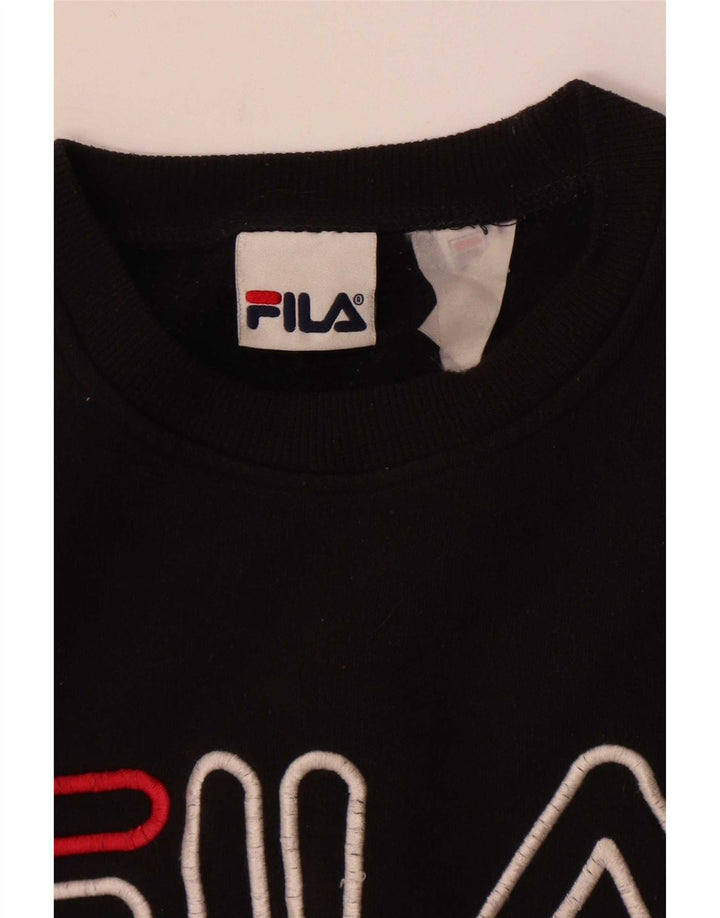Męska bluza z grafiką Fila, mała czarna