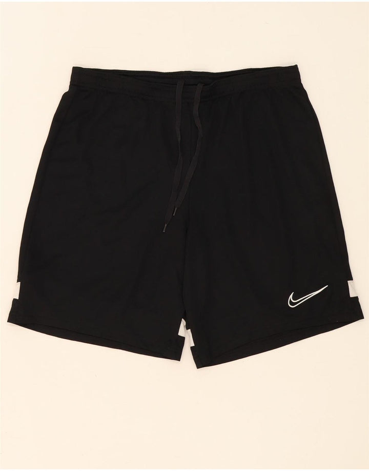 Męskie spodenki sportowe Nike Dri Fit, średni czarny poliester w cętki