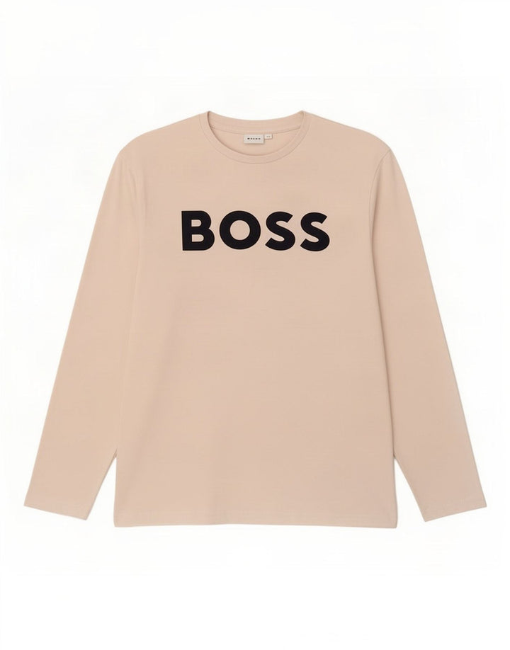 Chłopięcy top z grafiką Hugo Boss z długim rękawem 13-14 lat, mały, biały, bawełniany