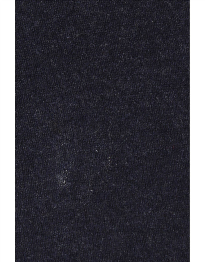 JAMES PRINGLE Męski sweter z okrągłym dekoltem, duży, granatowy, wełniany