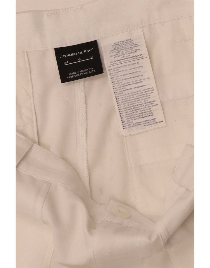 Męskie spodenki chino Nike W34, duże, białe, poliestrowe