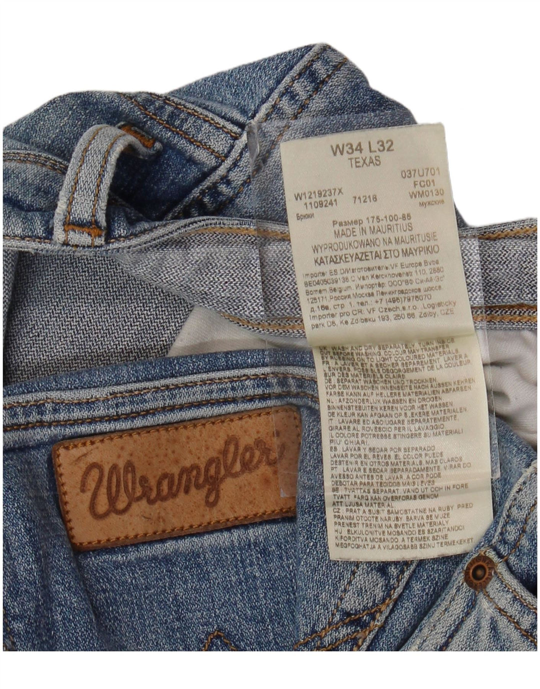 Męskie jeansy WRANGLER Texas Straight W34 L32 Niebieskie, bawełniane