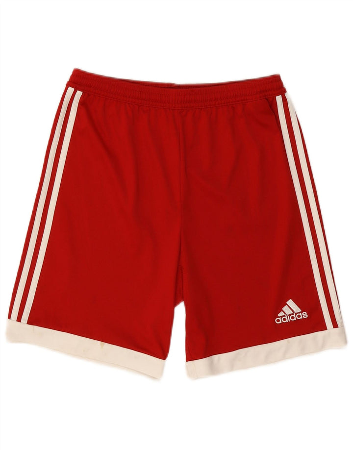 ADIDAS Boys Climacool Sport Shorts 13-14 Years  Red Colourblock Polyester