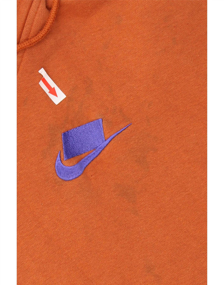Damski sweter oversize z kapturem Nike, UK 14, średni pomarańczowy, bawełniany
