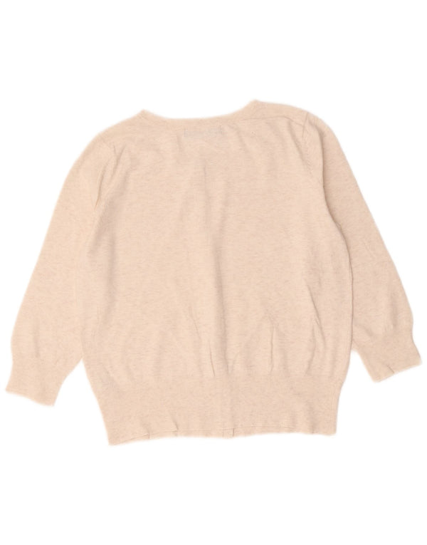 Marks & Spencer Damski sweter kardigan UK 10 Small Beige Flecked