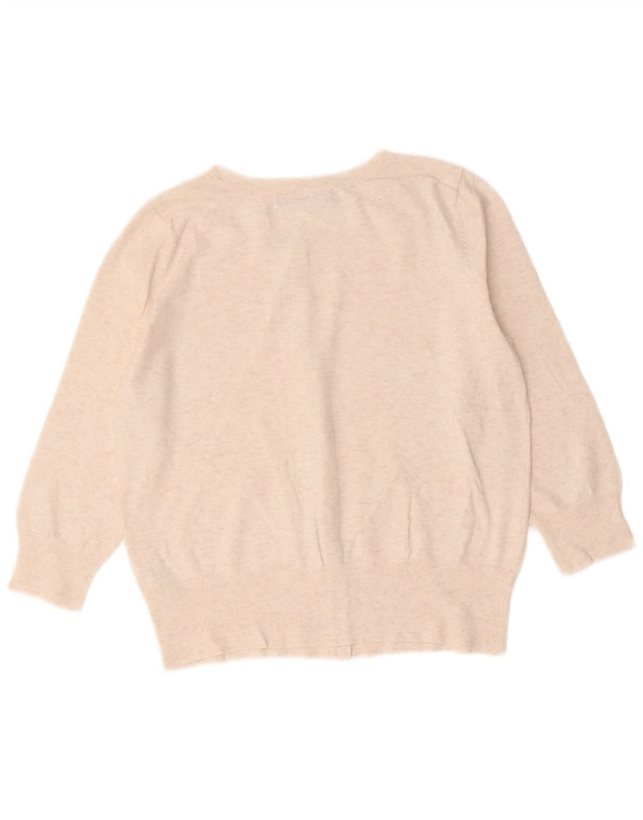 Marks & Spencer Damski sweter kardigan UK 10 Small Beige Flecked