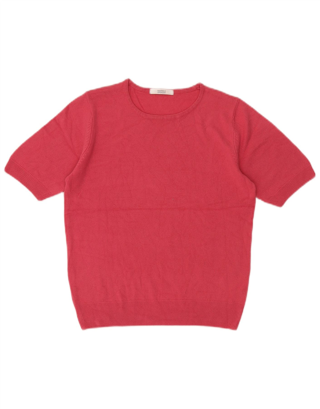 MARKS & SPENCER Damski sweter z okrągłym dekoltem, UK 10, mały, różowy