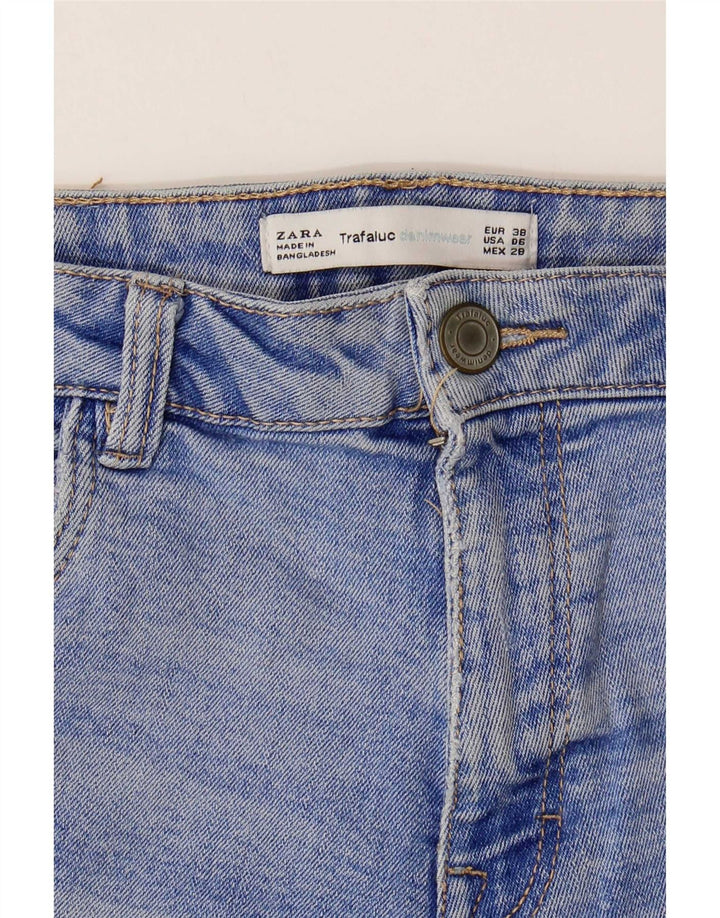 Damskie spodenki jeansowe Zara Trafaluc w trudnej sytuacji EU 38 Small W28 Blue