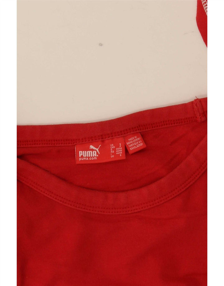 Męski top graficzny Puma z długim rękawem, mały, czerwony