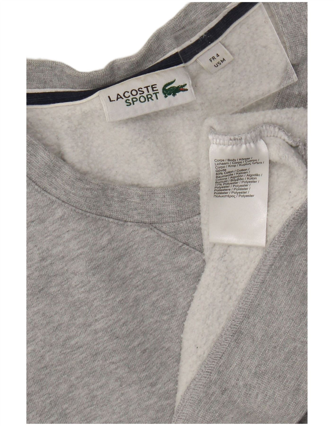 Męska bluza Lacoste, rozmiar 4, średnia szara bawełna w plamki