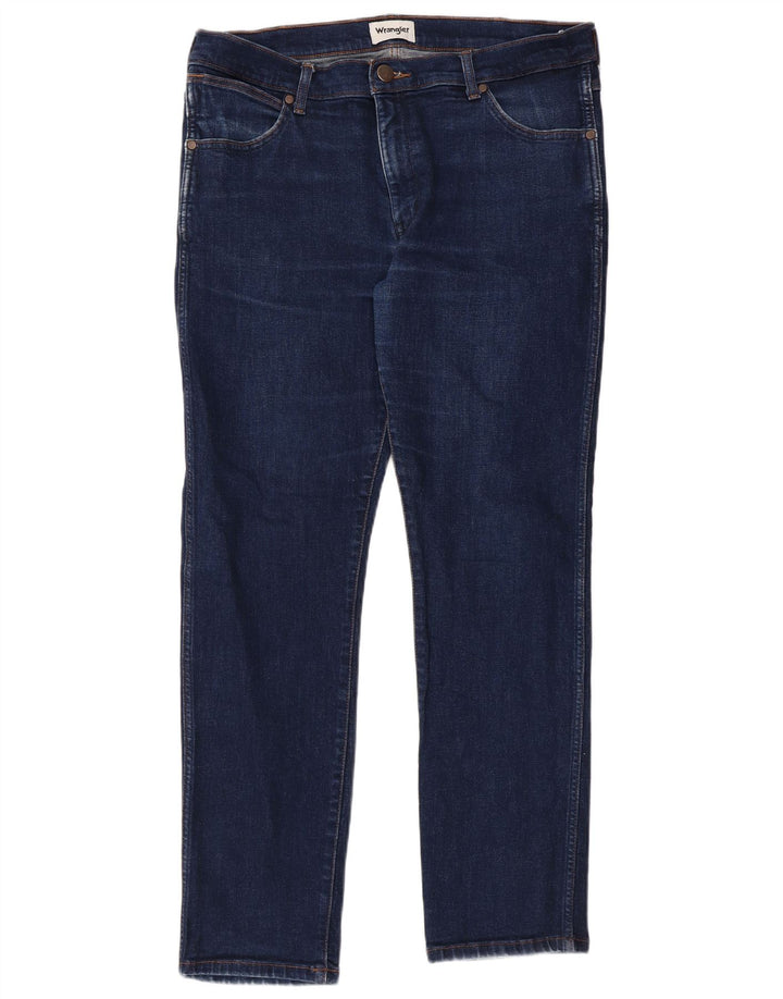 Wrangler Męskie Larston Slim Jeans W36 L32 Niebieski