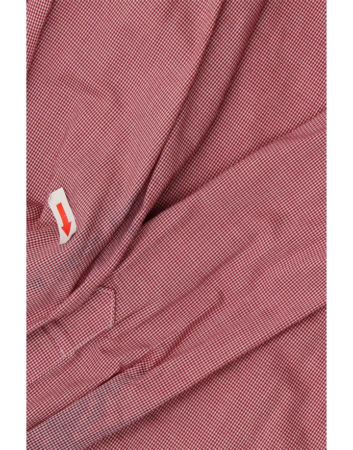 Koszula męska Tommy Hilfiger Flex Slim Fit w rozmiarze 16, duża czerwona pepitka