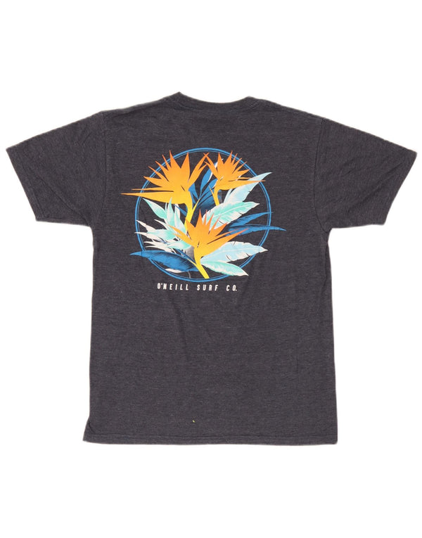 Męski T-shirt z grafiką O'Neill o nowoczesnym kroju, mały, szary, bawełniany