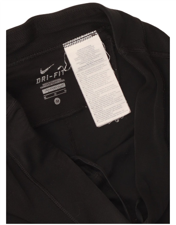 Damskie legginsy NIKE Dri Fit Capri UK 12, średni czarny poliester