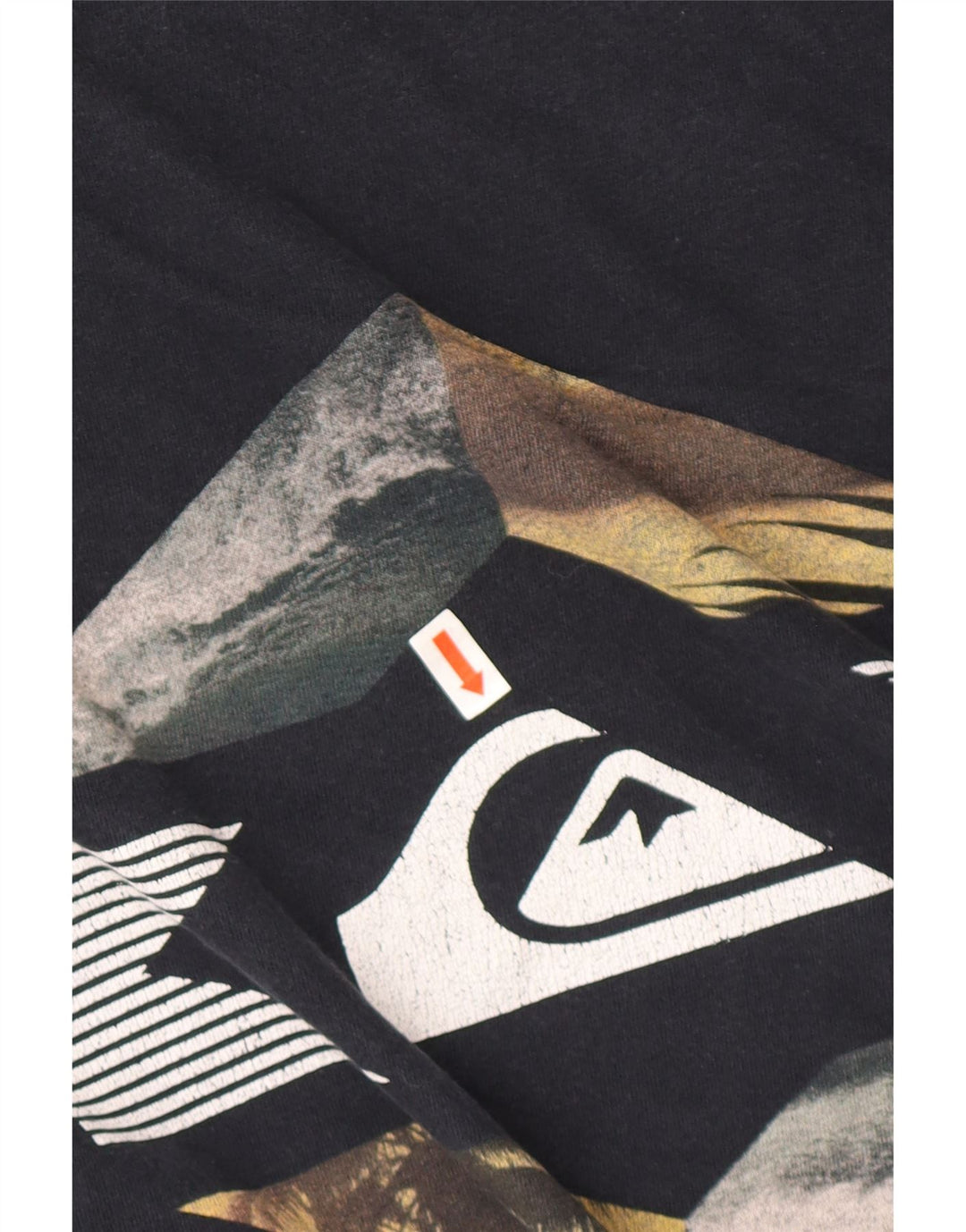 Męski T-shirt z grafiką o regularnym kroju QUIKSILVER, duży, czarny