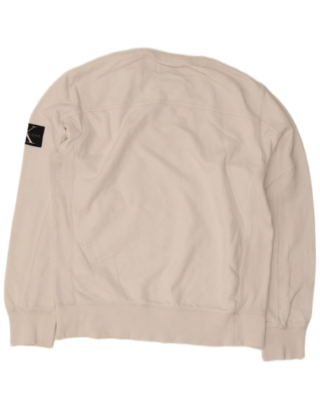 Męska bluza Calvin Klein Jeans, średnia, biała bawełna