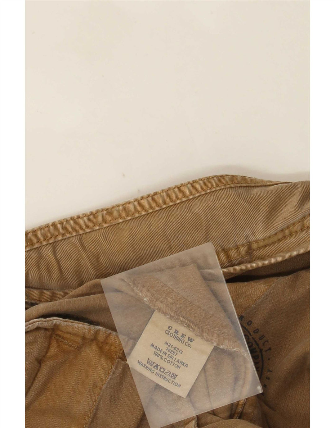 Męskie spodenki cargo Crew Clothing W38 XL, brązowa bawełna