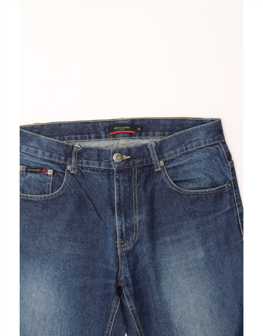 PIERRE CARDIN Womens Straight Jeans W32 L32 Blue Cotton Vintage Pierre Cardin and Second-Hand Pierre Cardin from Messina Hembry 