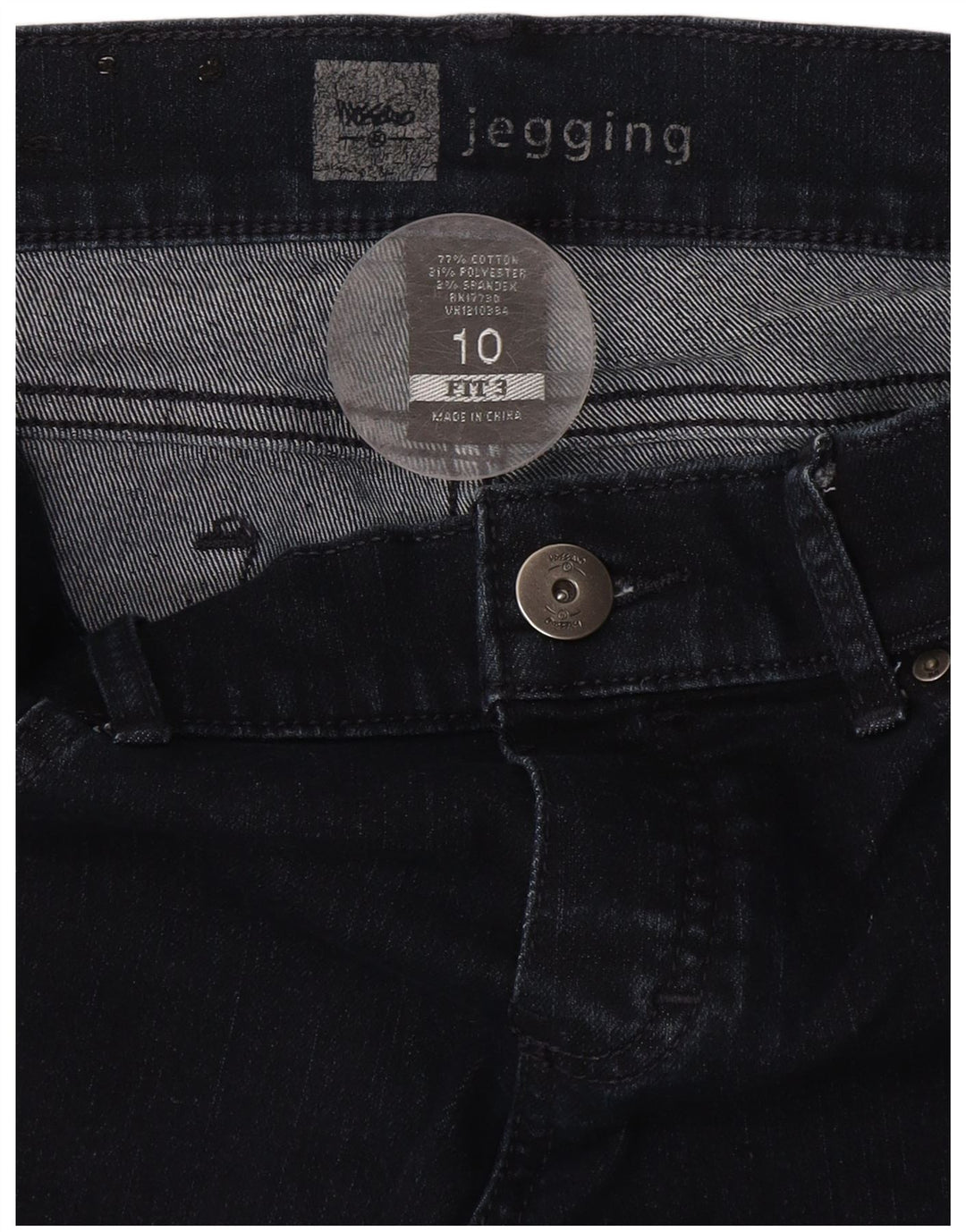 Damskie jeansy MOSSIMO Jegging US 10 Medium W34 L31 Granatowa bawełna
