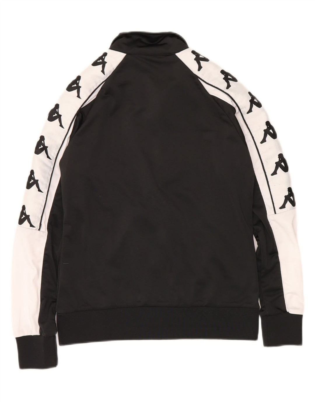 KAPPA Mens Graphic Tracksuit Top Jacket XS Black Colourblock Polyester