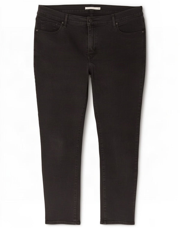 Levi's Damskie 311 Kształtujące Obcisłe Dżinsy US 22 3XL W42 L26 Czarna Bawełna