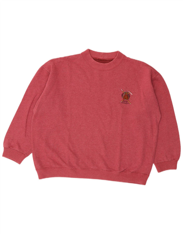 Vintage męska bluza sweter XL różowy