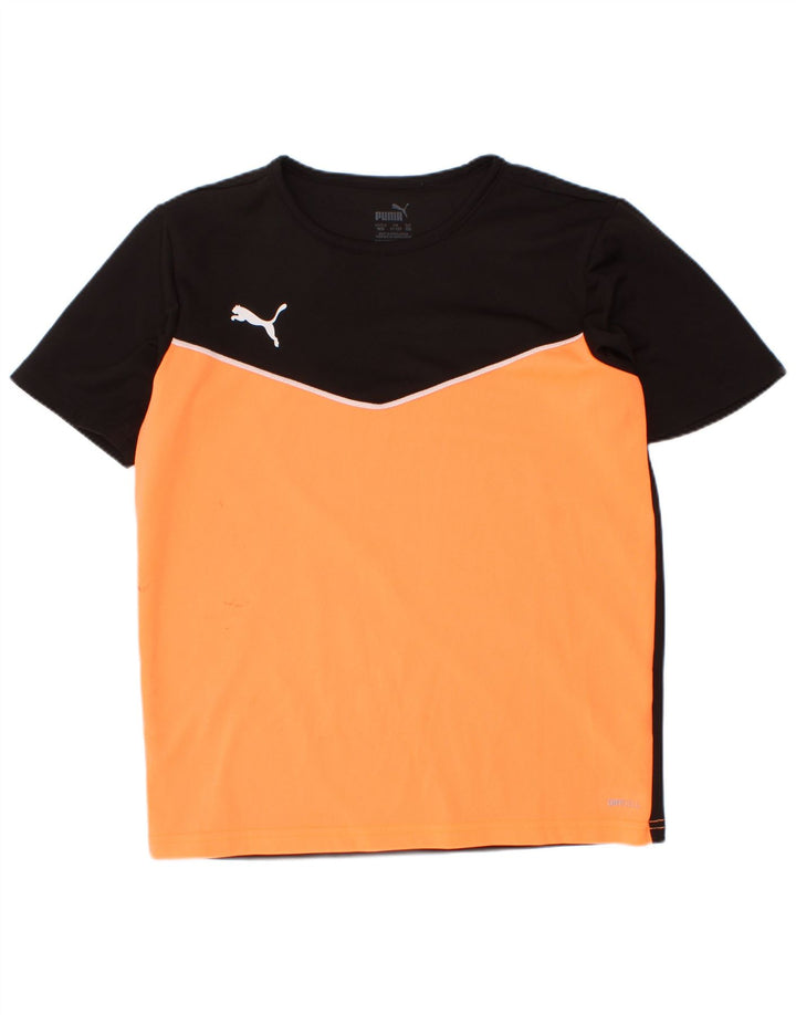 T-shirt chłopięcy Puma 11-12 lat, czarny poliester z blokami kolorów